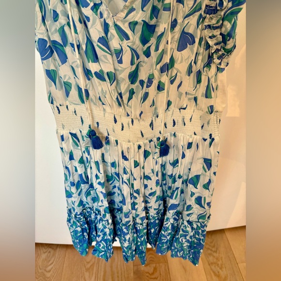Poupette St Barth blue and white dress with elastic waist, size small - Picture 4 of 4